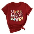 thumbnail image 2 of RKSTN Hauts pour Femmes Décontracté Été Ample Grande Taille Imprimé Graphique Lapin de Pâques Blouse Mode Col Rond Manches Courtes T-shirt, 2 of 4
