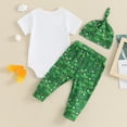 thumbnail image 3 of Newborn Baby Girl Boy Golf Outfit Daddy's Future Golfing Buddy Golf Romper +Golf Pants +Hat Set 3Pcs Summer Clothes, 3 of 7