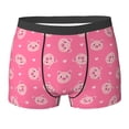 thumbnail image 6 of Men's Boxer Briefs, Romantic Loving Cute Pig Rosy Red Soft Comfy Mens Underwear Boxer Briefs Breathable With Widen Waist, 6 of 7