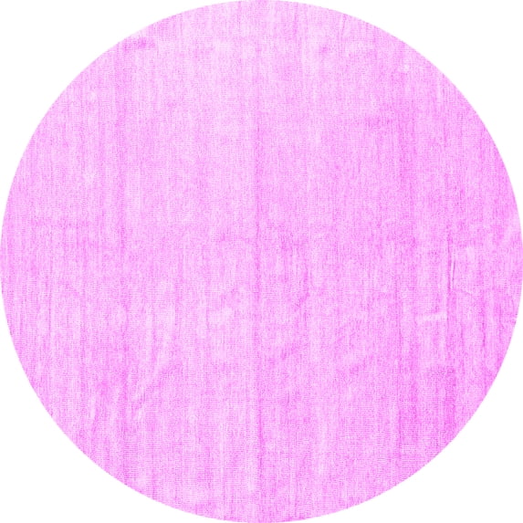 Ahgly Company Indoor Round Solid Pink Modern Area Rugs, 3' Round