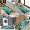 thumbnail image 6 of Teal Gold Marble Pattern Kitchen Rug Mat,Kitchen Runner Rugs Non Skid Washable,Decorative Kitchen Floor Mats for Kitchen,Sink,Laundry,17"x47.2", 6 of 7