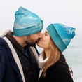thumbnail image 5 of Lsque Sunny Ocean Waves Pattern Knitted Beanie, Unisex Winter Hat, Knit Hat Winter Beanies Thick Fisherman Beanies Cuffed Plain Skull Caps, 5 of 6