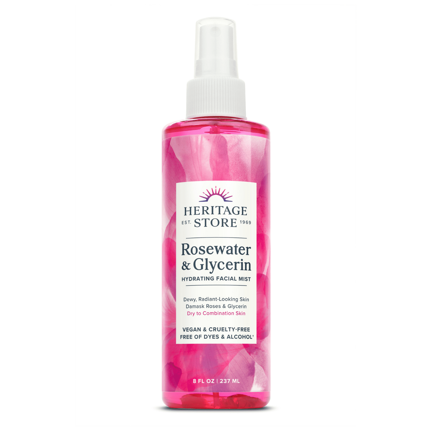 Rosewater & Glycerin, Hydrating Mist for Skin & Hair, 8 fl oz by Heritage  Store 