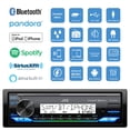 thumbnail image 2 of Single DIN Marine Digital Media USB AUX Bluetooth MP3 Stereo Receiver Bundle Combo with 4x 6.5" 150W 2-Way White Waterproof Boat Audio Speakers, Receiver Shield, Antenna, Speaker Wiring, 2 of 6