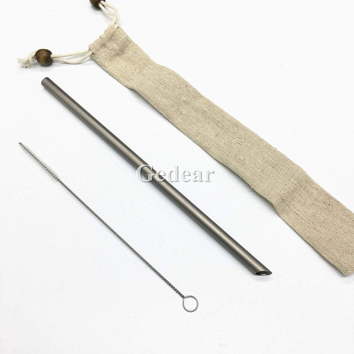 Titanium Straight Straw Ti Survival Camping Hiking Outdoor Drinking