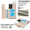 thumbnail image 3 of Allytechgroup for Samsung Galaxy Note 20 Ultra Wallet Case, Zipper Pocket Cards Holder RFID Blocking Ring Holder Stand Bumper Shockproof PU Leather Retro Phone Case for Galaxy Note 20 Ultra, White, 3 of 8