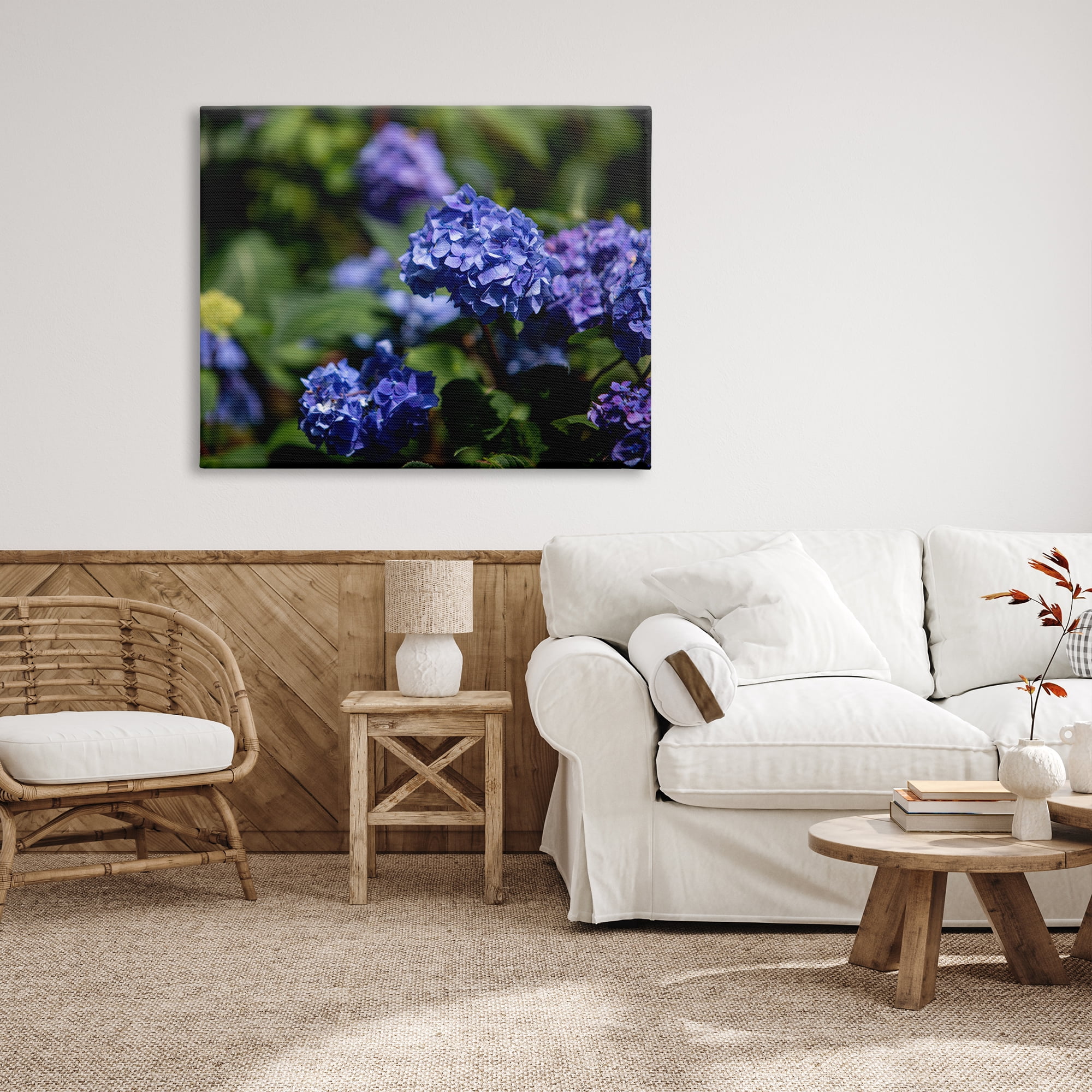 Stupell Industries Purple Hydrangea Photography Botanical & Floral Photography Gallery Wrapped Canvas Print Wall Art, 48 x 36