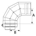 thumbnail image 2 of Duravent W2-9007 90 Degree Double Wall Elbow For 7" Inner Diameter Vent Pipe From The, 2 of 3
