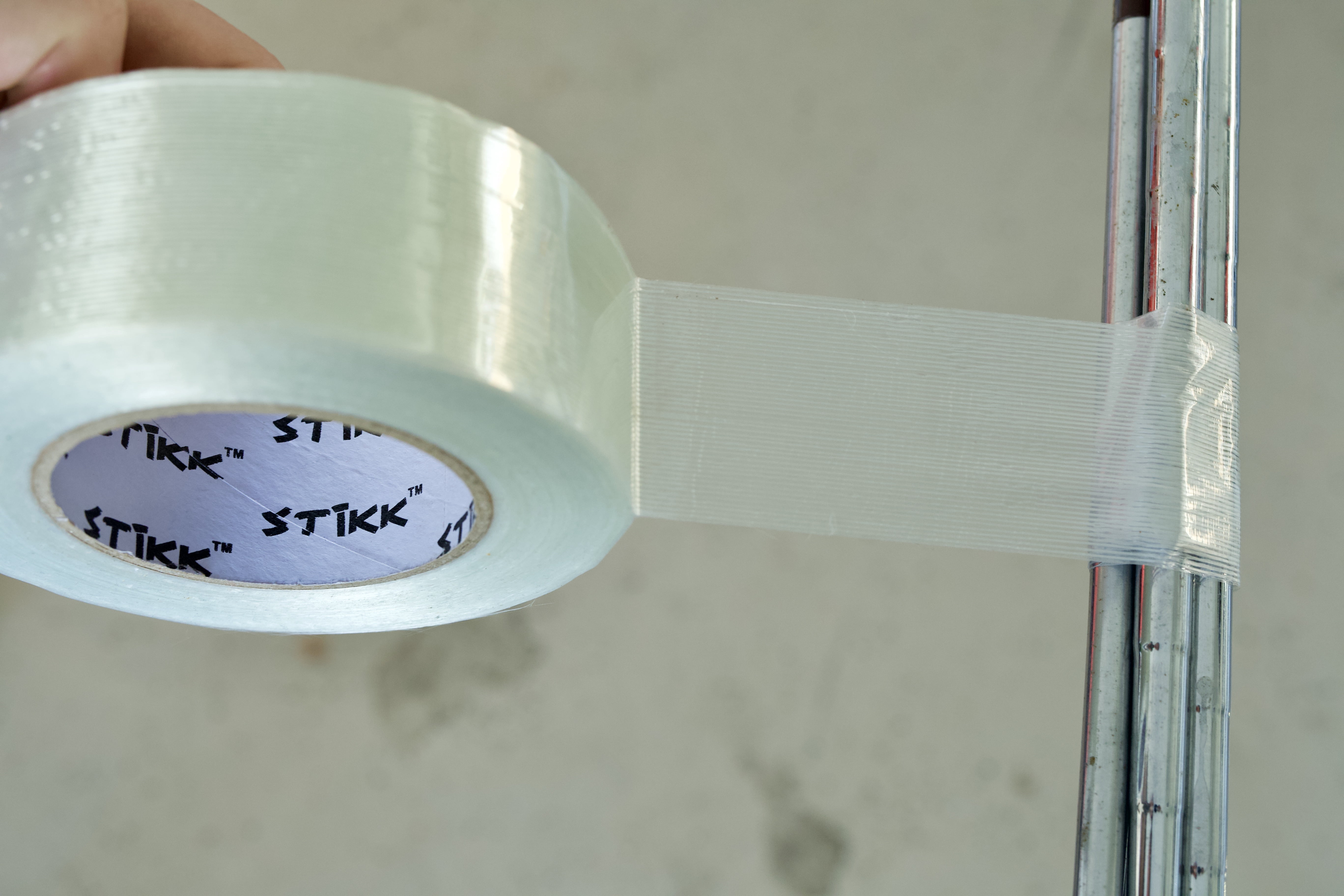 6 Pack 1" inch x 60 Yard (25mm x 55m) 5 Mils Thick STIKK Clear Filament Tape Polyester