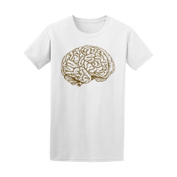 Realistic Brain Drawing Tee Men's -Image by Shutterstock