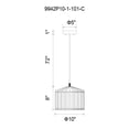 thumbnail image 3 of CWI Lighting Alethia 1 Light Drum Shade Contemporary Metal Pendant in Black, 3 of 6