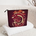 thumbnail image 6 of Makeup Bag Small Cosmetic Bags for Women Travel Toiletry Bag Zipper Pouch Purse Organizer Pouches, Red Dragon Cloud Japan Traditional, 6 of 7