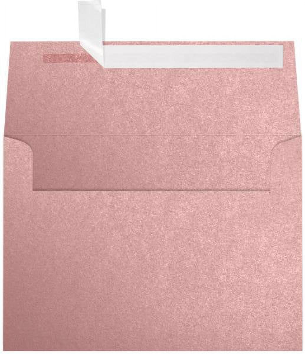 LUXPaper A7 Invitation Envelopes, 5 1/4 x 7 1/4, Misty Rose Metallic, 250/Pack