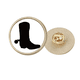 thumbnail image 1 of Botas altas mujer silueta patron negro Broche de oro metálico circular, 1 of 3