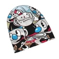 thumbnail image 4 of Cuphead Pattern Slouchy Hat For Men Women Teen Unisex Winter Hat Elastic Knitted Beanie Hats, 4 of 8