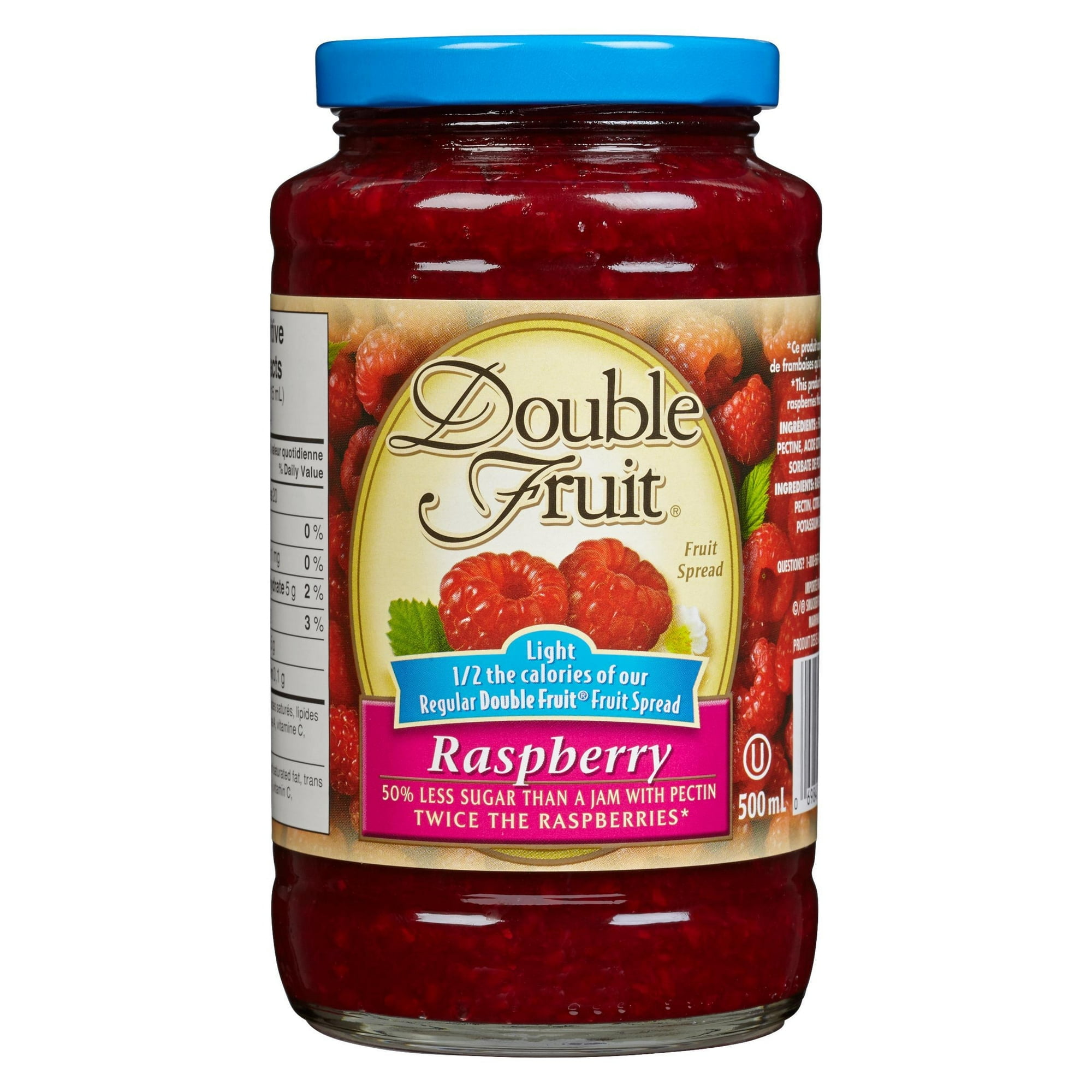 Double Fruit Light Raspberry Fruit Spread 500mL