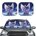 thumbnail image 2 of Honeii Night Sky Winged French Bulldog Print Foldable Car Sun Shade for Windshield, 2-Piece UV Protection Shade, Protects Car Interior, Ideal for Cars, Trucks, SUVs-Small, 2 of 6