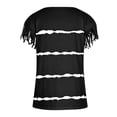 thumbnail image 4 of Pompotops Pull à Manches Courtes et Col Rond T-Shirt Casual Femme, 4 of 4