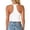 a-79White12, variant on Womens Deep V Neck Thin Spaghetti Strap Ribbed Wrap Front Built In Padded Solid Cropped Cami Tops Summer Daily Street Layering Shirts For Ladies Fashion Top L