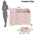 thumbnail image 2 of Dresser for Bedroom with Charging Station and LED lights, 6 Drawers Dresser with Open Shelf for Bedside Living Room Nursery Laundry Closet Entryway Hallway, 2 of 7