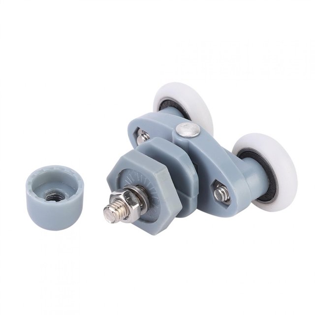 8 unids Rodillos para puerta de ducha Reemplazo de rodillo de la puerta de vidrio de plástico duradero deslizante para las puertas del dormitorio del ba?o(20mm) Amonsee NO