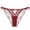 Wine, variant on Underwear French Thin Perspective Mesh Lace Underwear Cropping Hip Lifting Low Waist Underwear White L