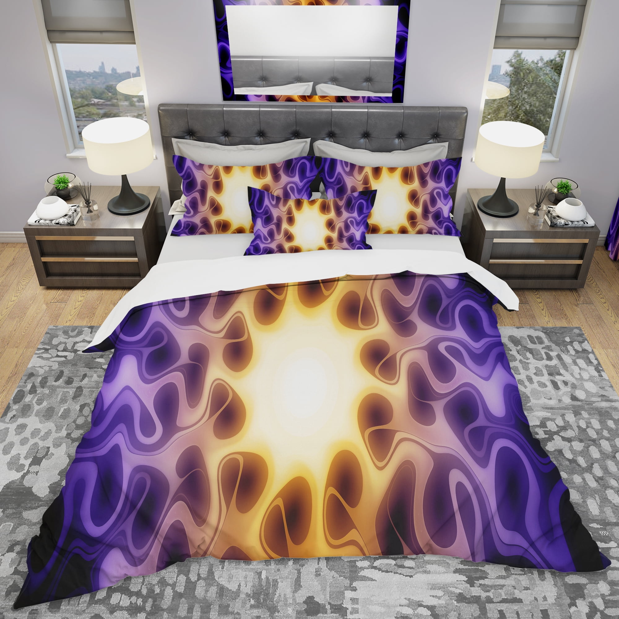 Designart 'Light Shine Through' Modern & Contemporary Duvet Cover Set