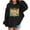 Black, variant on WOYY Toddler Girls 2026 New Year Hoodie Letter Print Kids Hooded Sweatshirt, Sizes 2-3T