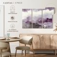 thumbnail image 5 of Elephant Stock Midnight At The Lake Amethyst And Grey Wall Art - Horizontal Multi Panel Canvas - Living Room Wall Decor - Abstract Multi Panel - Purple And Gray Decor By Mike Schick - 45" x 28", 5 of 8