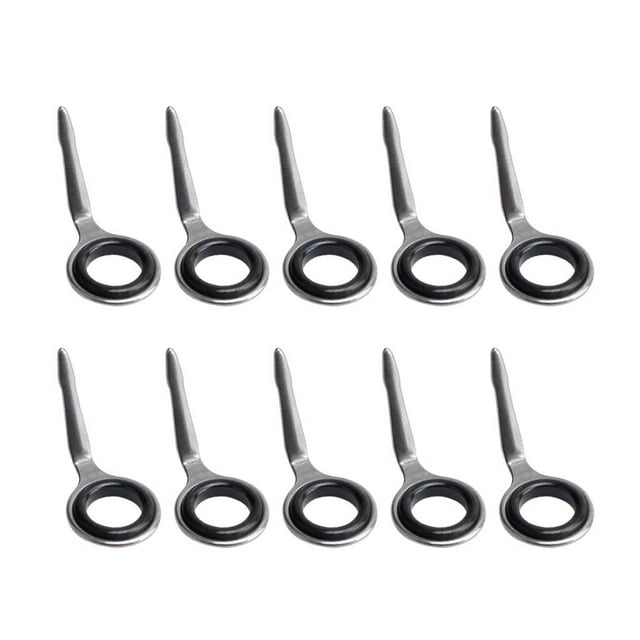 10Pcs Stainless Steel Fishing Rods Leader Knee Fishing s Set for Bars, Ice