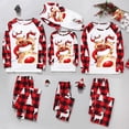 thumbnail image 4 of BJUTIR Christmas Family Matching Pajamas Cute Print Pajamas Plaid Long Sleeve Top And Pants Soft And Comfortable Holiday Pajamas Mom Style Festive Clothing, 4 of 5