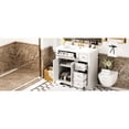 thumbnail image 7 of 36'' Bathroom Vanity With Resin Basin - Solid Wood & 3 Drawers Practical Space Modern Candle White Sink Build Shelving Splendor, 7 of 7