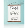 thumbnail image 2 of Wood & Hanging Canvas Wall Art Grateful Thankful Blessed Wall Sign Inspirational Décor Large 19x24-Inch, 2 of 4