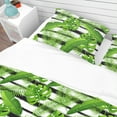 thumbnail image 4 of Designart 'Pattern with Tropical Palm Leaves' Tropical Duvet Cover Set, 4 of 4