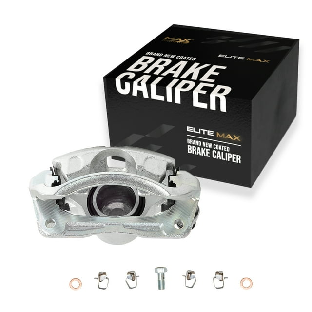 Max Advanced Brakes – EliteMAX Rear Brake Caliper for 2014-2018 Kia Forte, Driver Side, Geomet Coated, Hardware Included, Disc Brake Caliper Assembly w/ Bracket