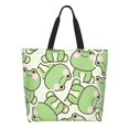 thumbnail image 1 of Fotbe Cute Frog Bolsa Tote Estética de Lona con Estampado para Mujer - Bolsa Reutilizable de Hombro Casual para Vacaciones, Compras, Trabajo y Gimnasio, 1 of 8