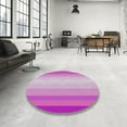 thumbnail image 4 of Ahgly Company Machine Washable Indoor Square Transitional Crimson Purple Area Rugs, 3' Square, 4 of 7