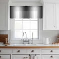 thumbnail image 3 of Black White Valance Curtains for Kitchen/Living Room/Bathroom/Bedroom Window, Rod Pocket Small Topper Half Short Window Curtains Voile Sheer Scarf, Gradient Gray Monochrome Minimalist Stripe 54"x18", 3 of 8