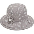 thumbnail image 5 of CoCopeaunts Summer Bucket Hat for Women White Pearl Decorated Beach Outdoor Travel Sunscreen Cotton Foldable Ladies Bucket Cap, 5 of 8