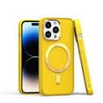 thumbnail image 6 of For Apple iPhone 11 /6.1" Ultimate PU Leather Hybrid with MagSafe Compatible Bumper Gold Frame Protection Cover ,Xpm Phone Case [ Yellow ], 6 of 6