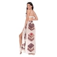 thumbnail image 3 of FORMRS Womens Long Sarong Beach Wrap Semi-Sheer Bikini Skirt Bathing Swimsuit Cover Up, Pink Cakes, 3 of 7