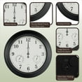 thumbnail image 5 of Pure Garden 18in Waterproof Indoor Outdoor Clock Thermometer Combo, Black, 5 of 6