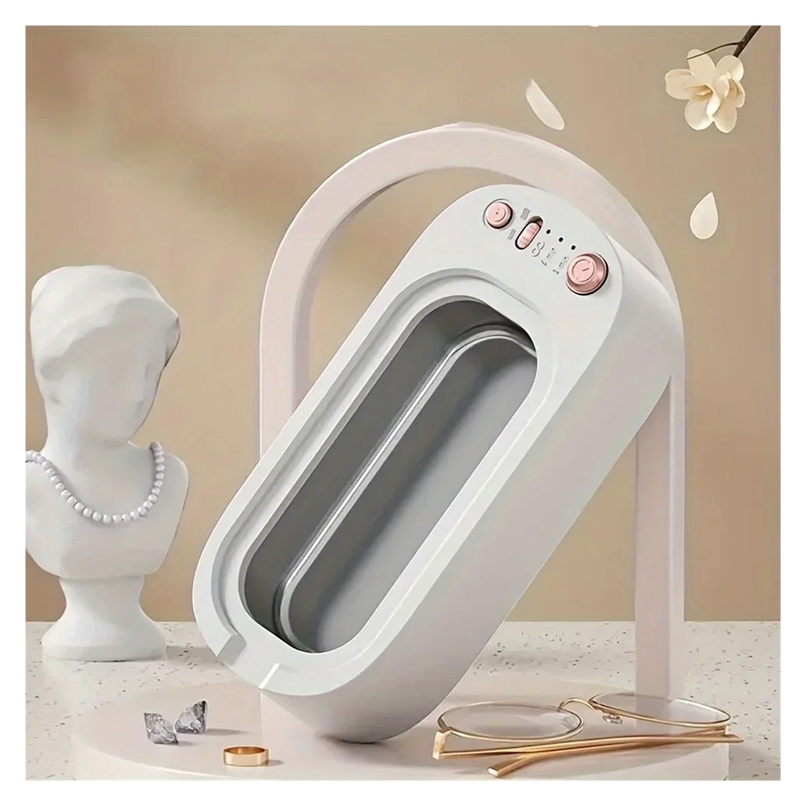 A Ultrasonic Cleaner, High-Freq Vibration, 3 Gears, 360° Deep Clean, Timer, for Jewelry, Eyeglasses, Pacifiers, Makeup Tools