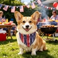 thumbnail image 4 of Dog Bandanas,Pet Neck Scarf for Cat & Small Dog | Triangle Independence Day Printed Dog Bandana | 4th of July Bandana for Festival Pet Photo Shoot,Outdoor Celebration, 4 of 7