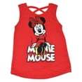 thumbnail image 2 of Disney Minnie Mouse Little Girls Crossover Tank Top and Active Retro Dolphin French Terry Shorts Infant to Big Kid, 2 of 5