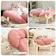 thumbnail image 5 of CheerPals Elevated Cat Bed, Washable Flower Pet Cushion with Sturdy Wooden Frame, Heavy-Duty Lounge Chair for Indoor Cats & Small Dogs, Pink, 5 of 9