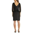 thumbnail image 2 of NW Nightway Womens Metallic Knee-Length Sheath Dress, 2 of 2