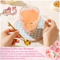 thumbnail image 2 of Personalized Gifts Women's Flower Glass Coffee Mug Initials Tea Cup Custom Bridesmaid Bridal Wedding Gifts Graduation Gifts Valentine's Day Mother's Day Birthday Christmas Gifts (G), 2 of 9