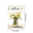 thumbnail image 4 of Amhnf Welcome Daisy Flowers In Mason Jar Garden Flag For Home Outdoor Garden Yard Decor 12x18 inch, 4 of 5