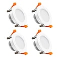 thumbnail image 1 of YGS-Tech 2 Inch LED Recessed Lighting Dimmable Downlight, 3W(35W Halogen Equivalent), 2700K Ultra Warm White, CRI80, LED Ceiling Light with LED Driver (4 Pack), 1 of 4